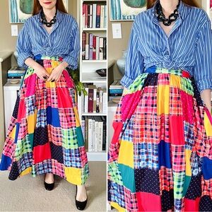Anthropologie Maeve Patchwork Maxi Skirt